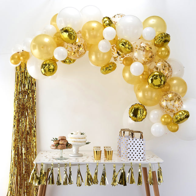 Goldener Ballonbogen DIY Set