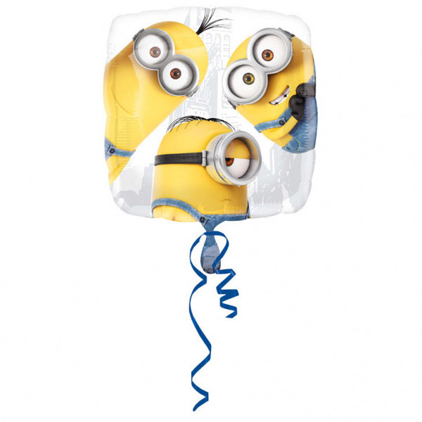 Minions Helium Ballon Quadratisch 43cm Leer