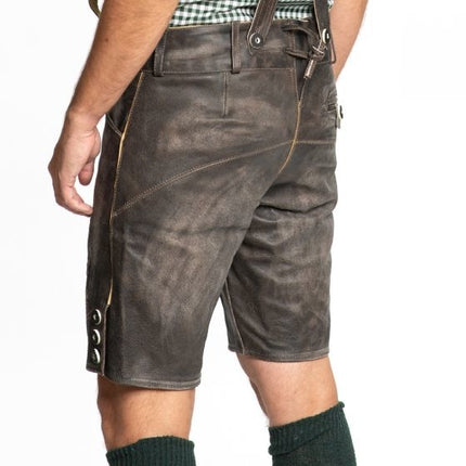 Lederhose Leder Short Retro und Hosenträger