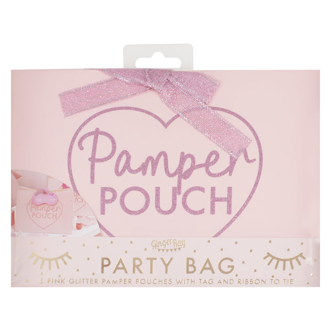 Rosa Partytaschen Pamer Pouch 20cm 5pcs