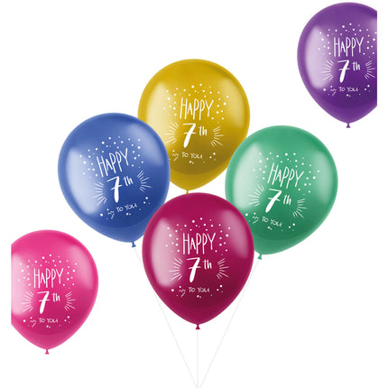 Luftballons 7 Jahre Happy 7th 33cm 6Stk