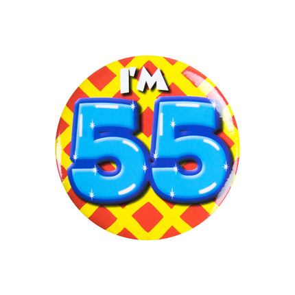 Ich bin 55 Button 55 Jahre 5.5cm