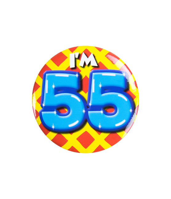 Ich bin 55 Button 55 Jahre 5.5cm