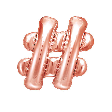 Folienballon Buchstabe # Rose Gold Leer 35cm