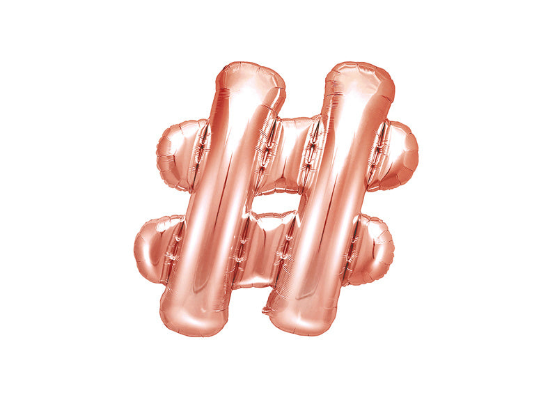 Folienballon Buchstabe # Rose Gold Leer 35cm