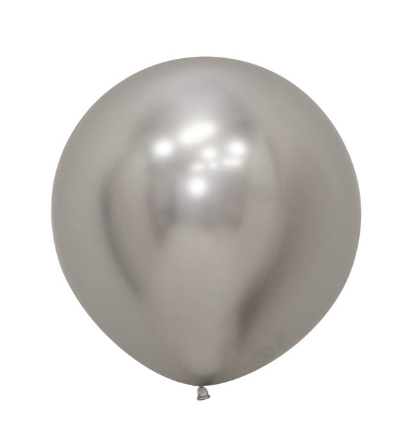 Ballons Reflex Silber 61cm 3Stück