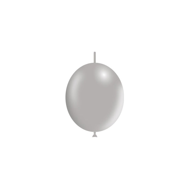 Graue Knopfballons 15cm 100Stk