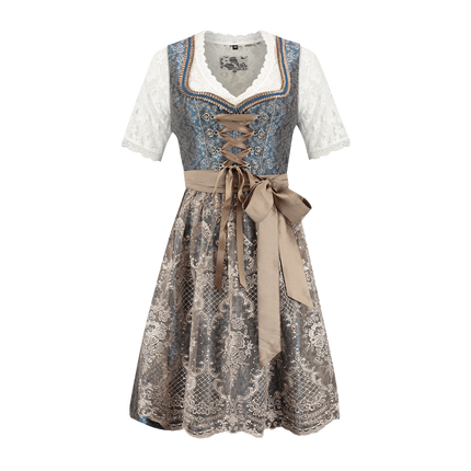 Weiß Blaues Dirndlkleid Oktoberfest Rosa Damen