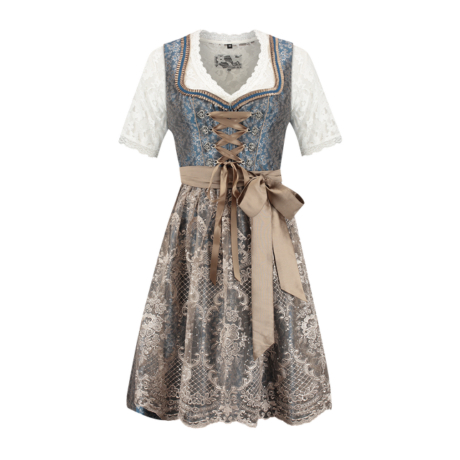 Weiß Blaues Dirndlkleid Oktoberfest Rosa Damen