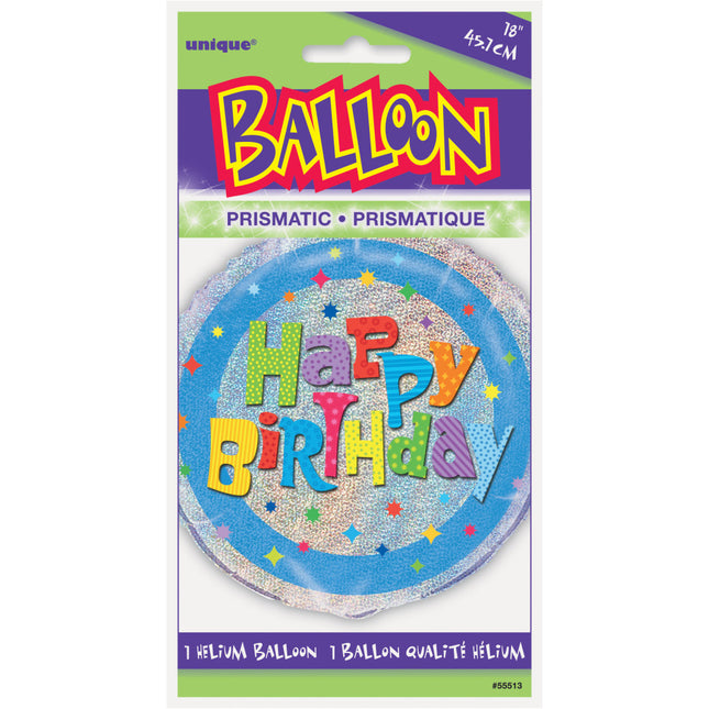 Heliumballon Happy Birthday Glitter 45cm leer