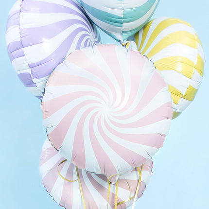 Heliumballon Light Pink Swirl 45cm Leer