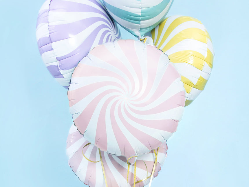 Heliumballon Light Pink Swirl 45cm Leer