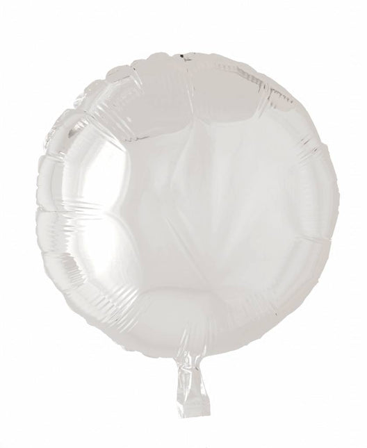 Helium Ballon Rund Weiß 46cm leer