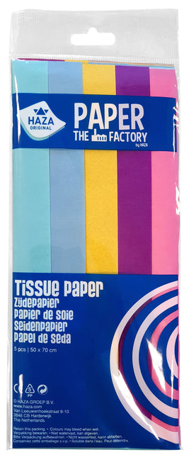 Krepppapier Farben Set 50cm 2.5m 5Stk