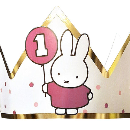 Miffy Krone 1 Jahr Rosa 9,5cm