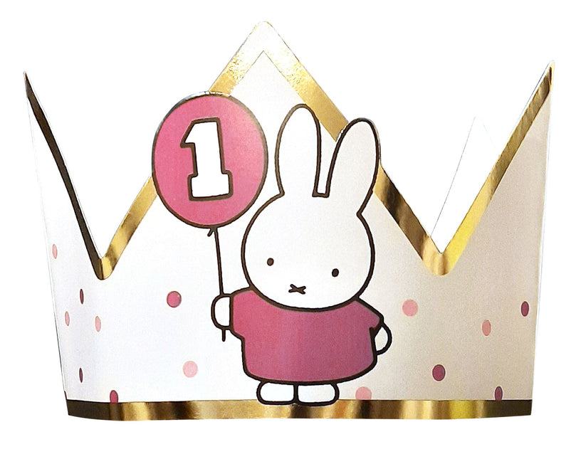 Miffy Krone 1 Jahr Rosa 9,5cm