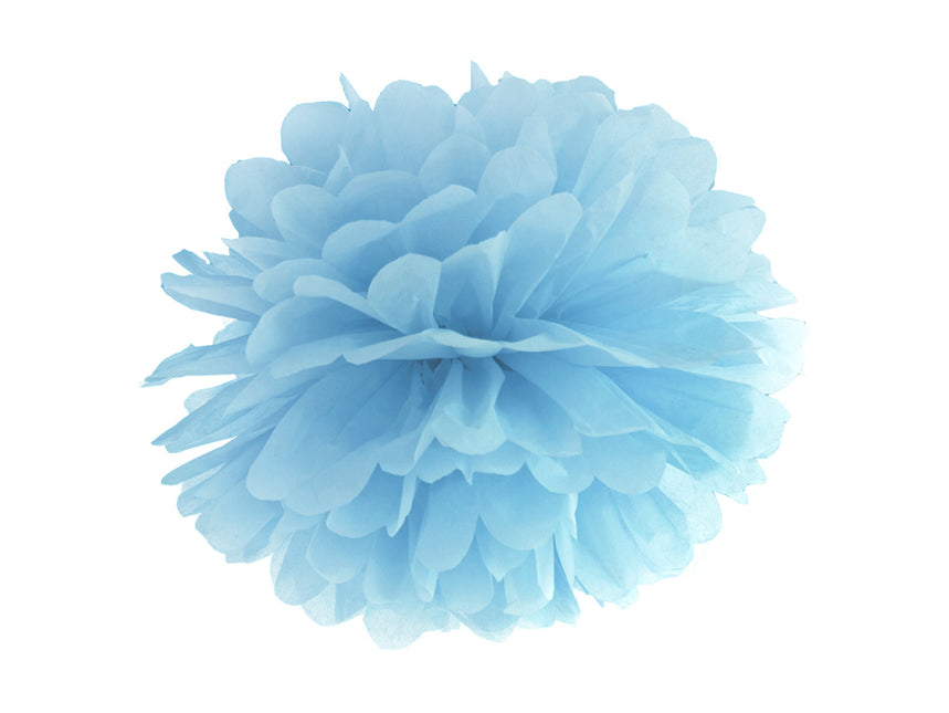 Pompon Hellblau 35cm