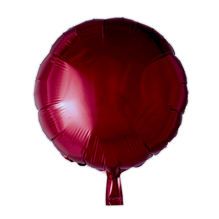 Helium Ballon Rund Bordeaux Rot 46cm Leer