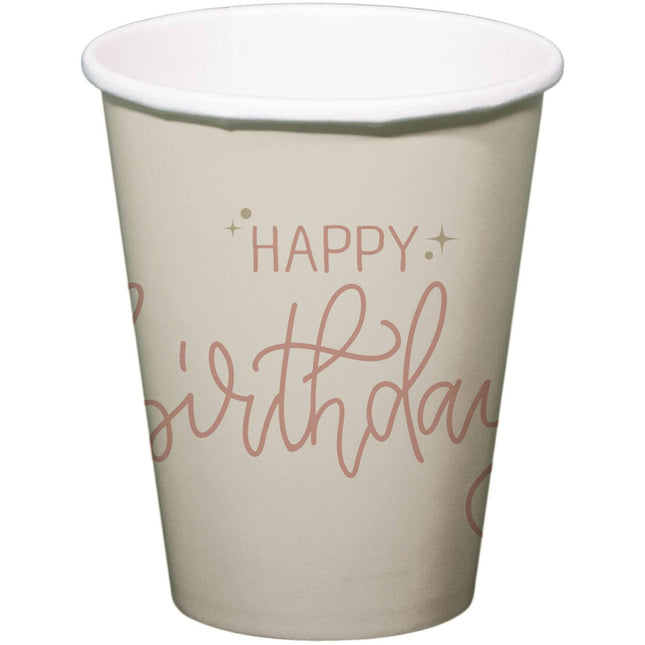 Happy Birthday Becher 250ml 8 Stück