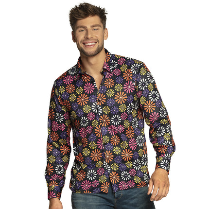 Hippie Bluse Männer Blumen