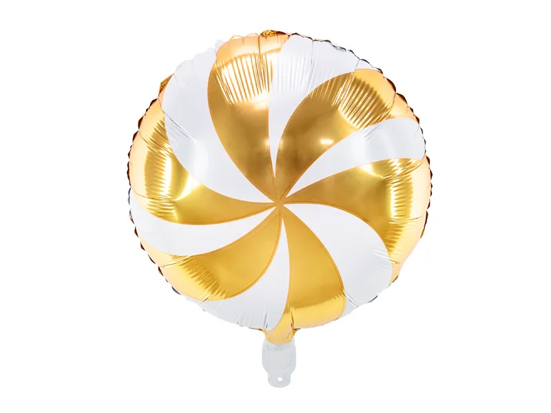 Helium Ballon Candy Gold Weiß Leer 35cm