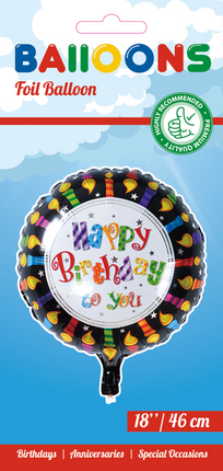 Heliumballon Happy Birthday Kerzen 45cm leer