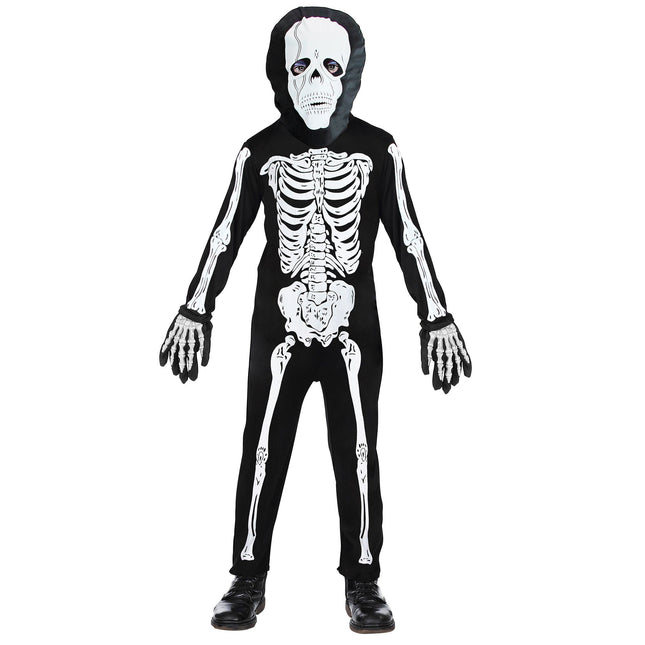 Halloween Jumpsuit Schwarz Kind Skelett