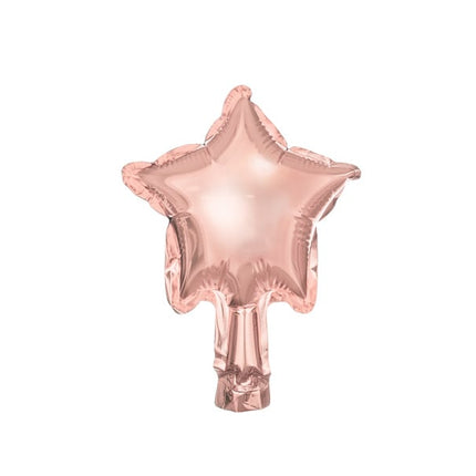 Heliumballon Stern Rose Gold Leer 12cm 25Stk