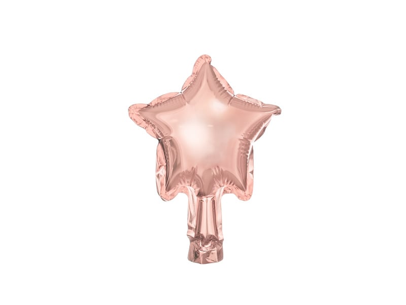 Heliumballon Stern Rose Gold Leer 12cm 25Stk