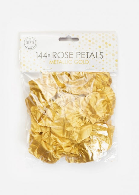 Goldene Rosenblüten Metallic 144Stk