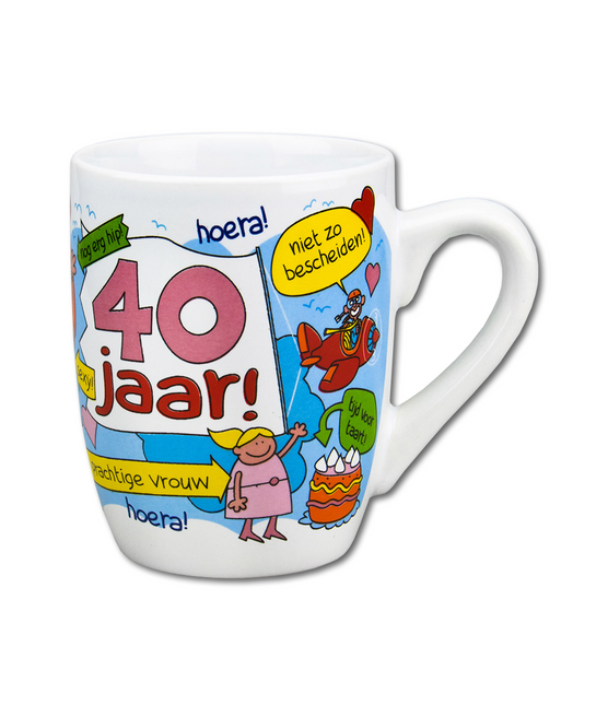 Becher 40 Jahre Frau 12cm