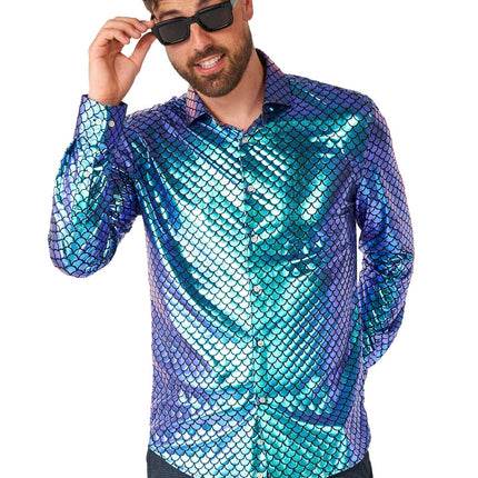 Meerjungfrau Disco Shirt Männer OppoSuits