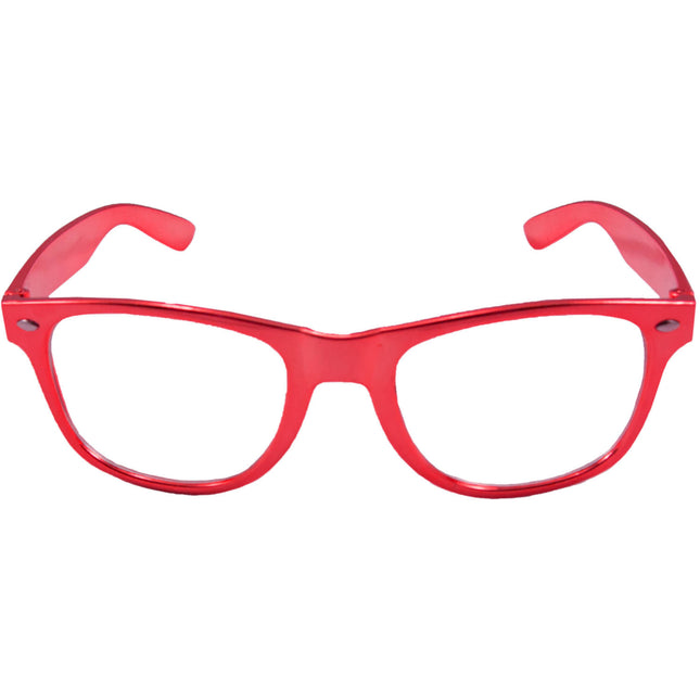 Brille Metallic Rot