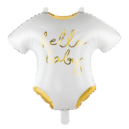 Helium Ballon Strampler Hallo Baby Leer 45cm