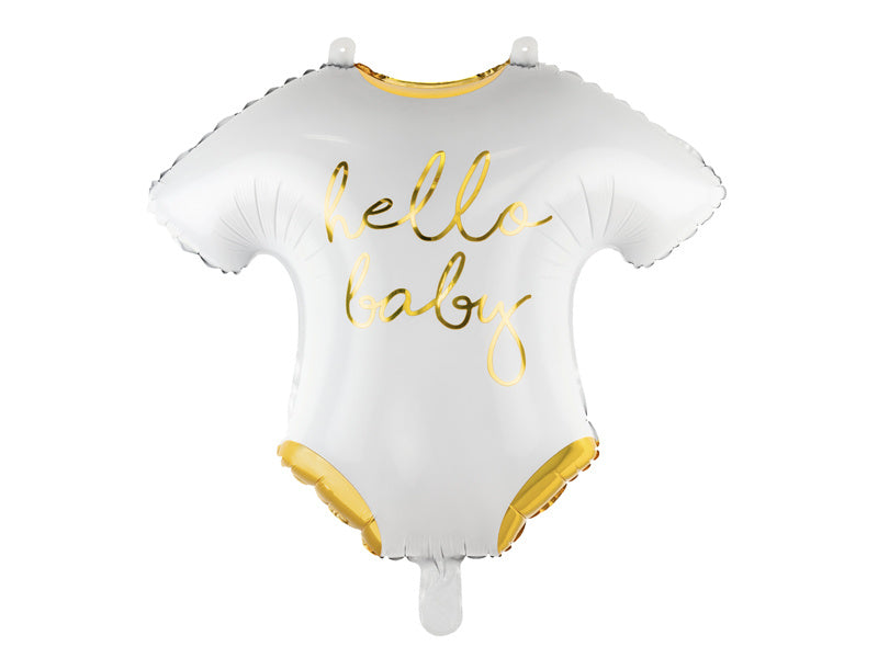 Helium Ballon Strampler Hallo Baby Leer 45cm