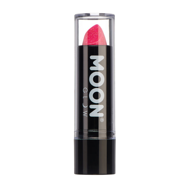Moon Glow Neon UV Glitter Lipstick Hot Pink 4.2g