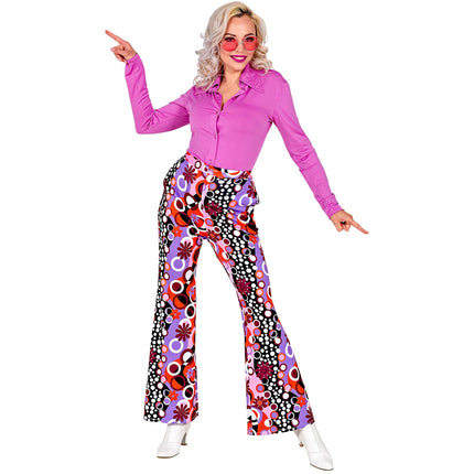 Disco 70S Hose Lila Rosa Damen