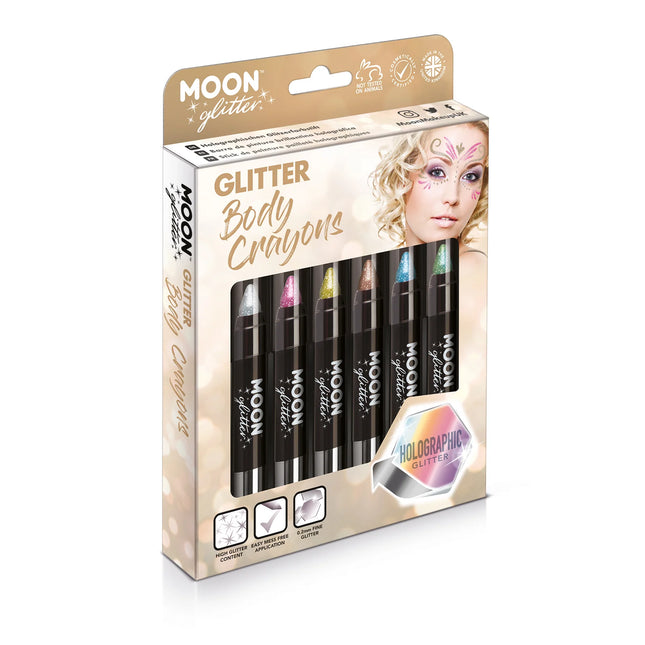 Moon Glitter Holographic Body Crayons Silber 3.2g