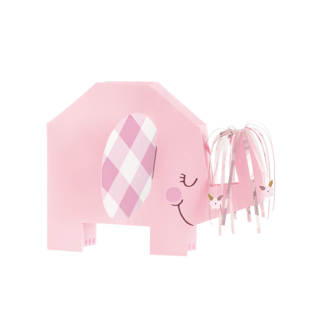 Baby Elefant Tischdekoration Rosa 23cm