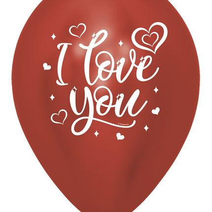 Ballons I Love You Sparkly Reflex Mix 30cm 25pcs