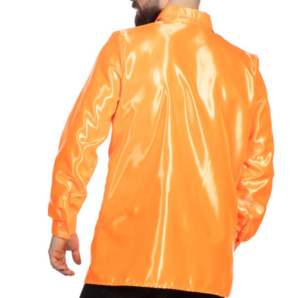 Disco Bluse Rüschen Orange