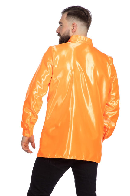 Disco Bluse Rüschen Orange