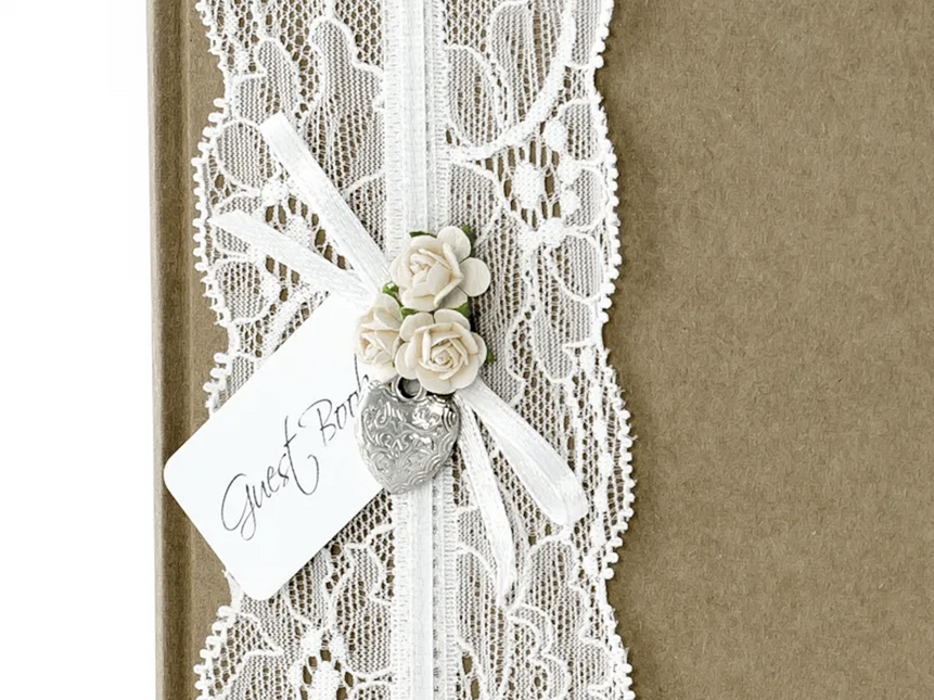 Gästebuch Kraft Lace 20.5cm