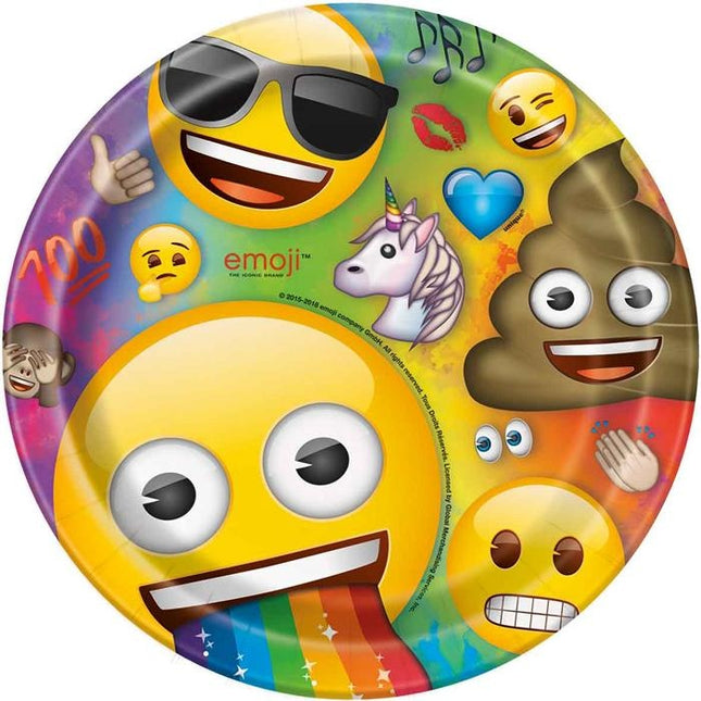 Emoji-Teller Spaß 23cm 8Stück