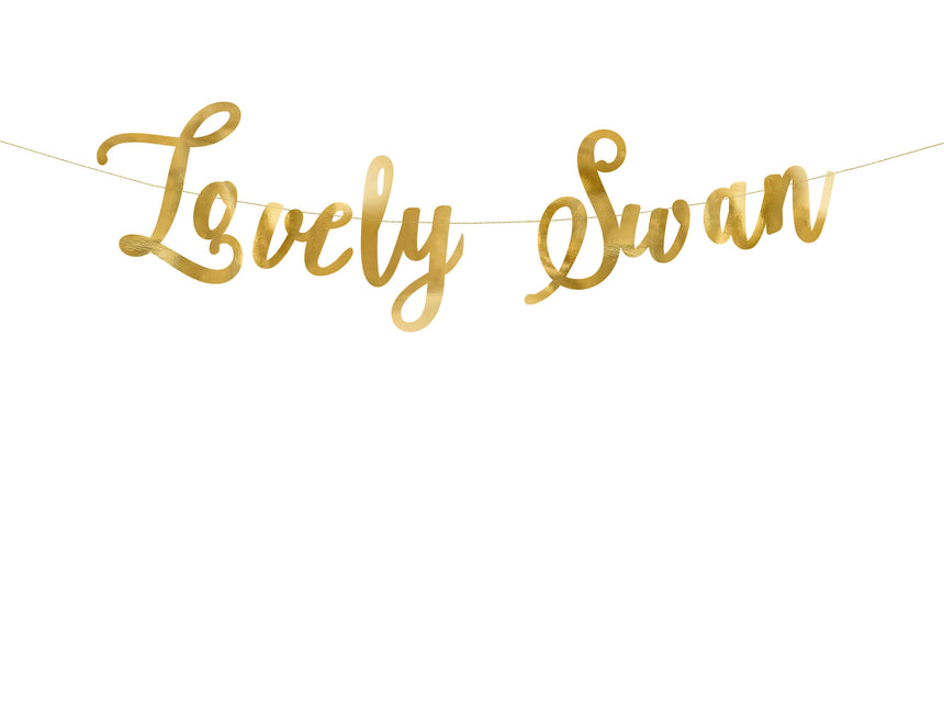 Girlande Lovely Swan Gold 64cm