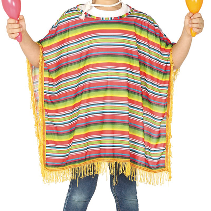 Mexikanischer Poncho Kind 7/9 Jahre