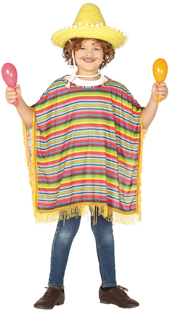 Mexikanischer Poncho Kind 7/9 Jahre