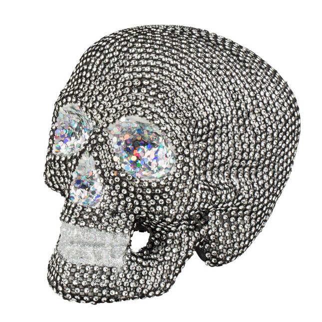 Halloween Totenkopf Glitzer 19cm