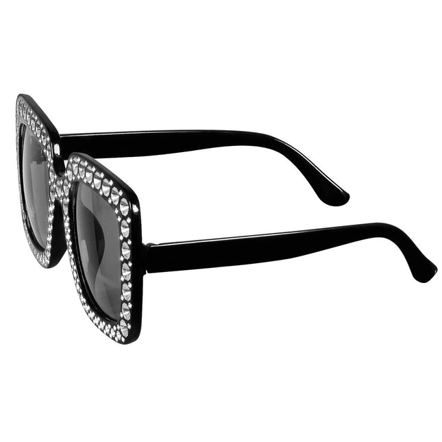 Party Brille Schwarz Glitter