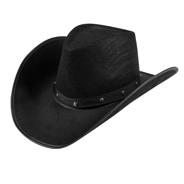 Cowboyhut Schwarz 45cm